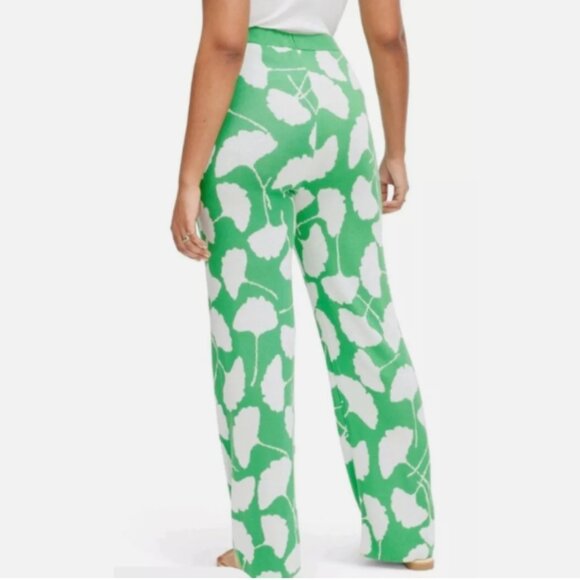 DVF for Target Green Ginkgo Knit Flare Pants - Picture 2 of 4
